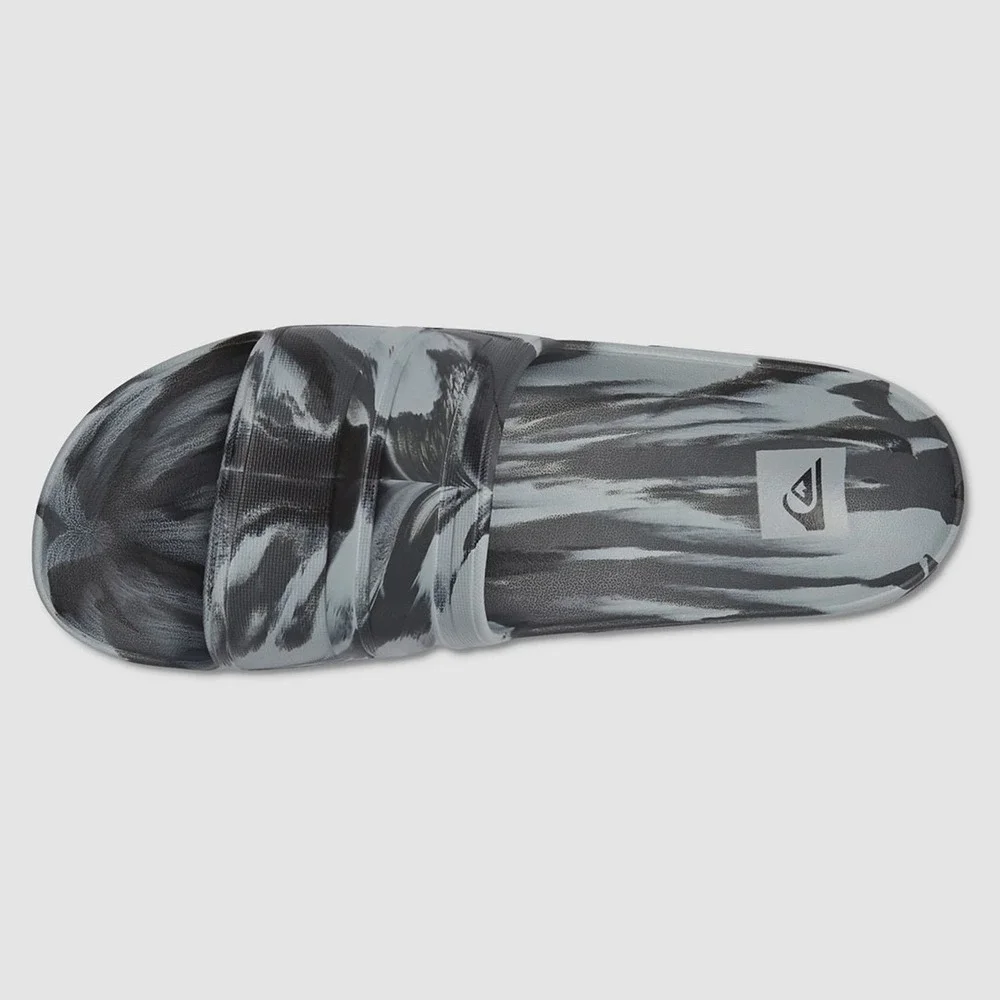 Quiksilver Cloudbreak Slim Slide Sandals - NWT Mens 12 Black / Grey - #49628-K9